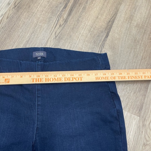 NYDJ Dark Blue Denim Wide Leg Flare Jeans - Picture 7 of 8